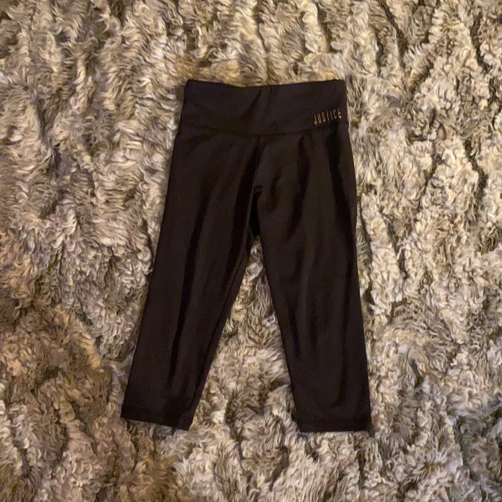 Girls black Justice stretch pants
